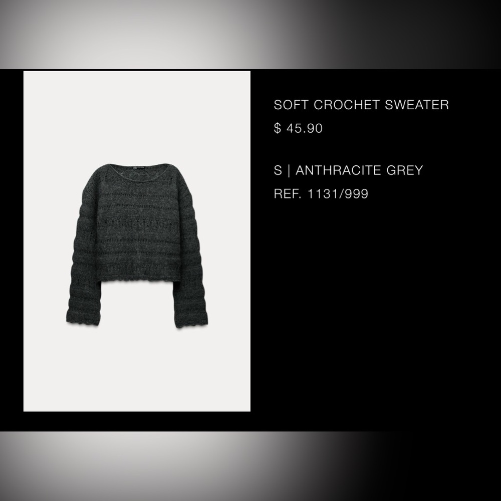 Zara knit gray sweater